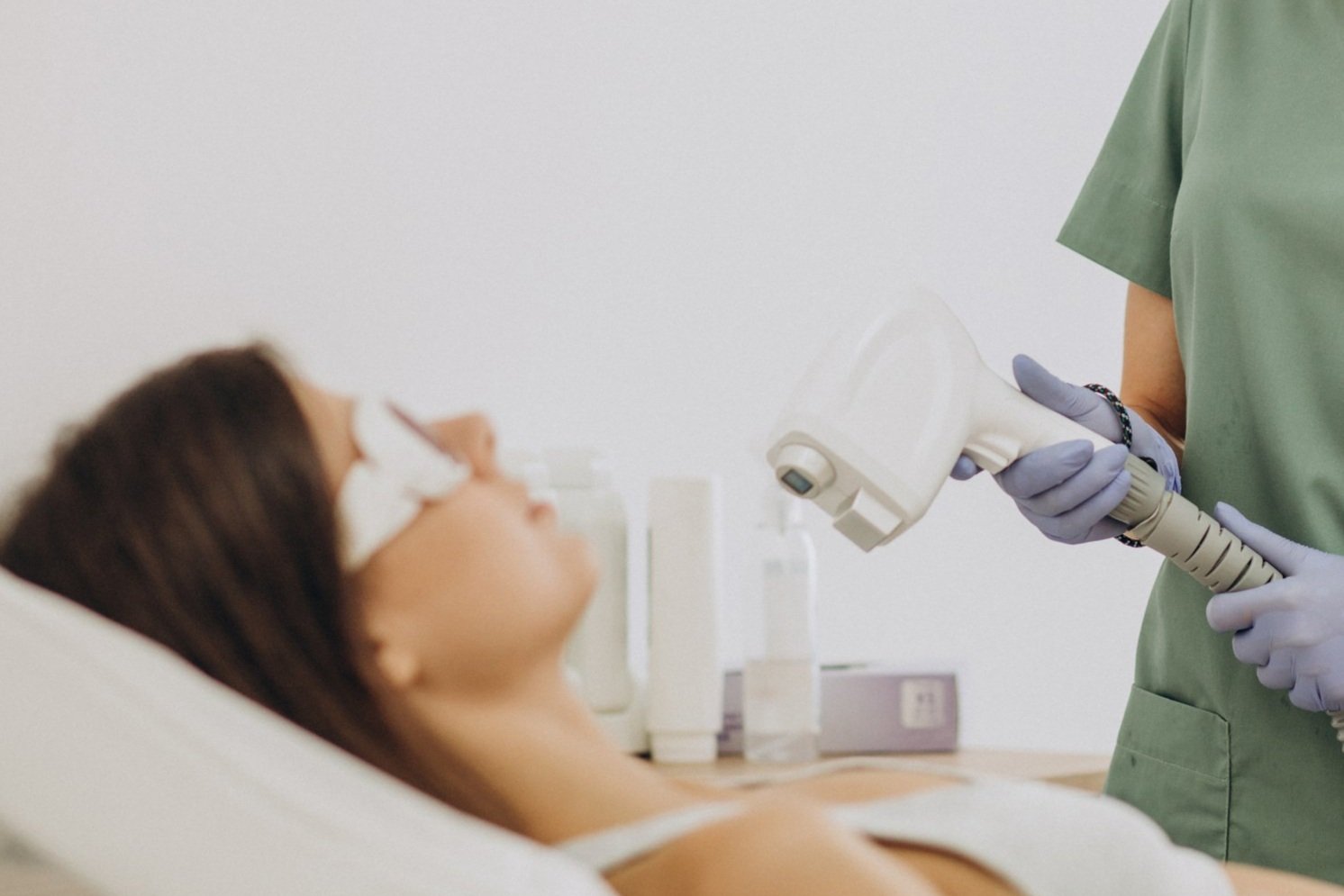 Laser hair removal session